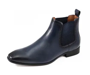 Amali Hayes Navy Men’s Wingtip Chelsea Boots Vegan