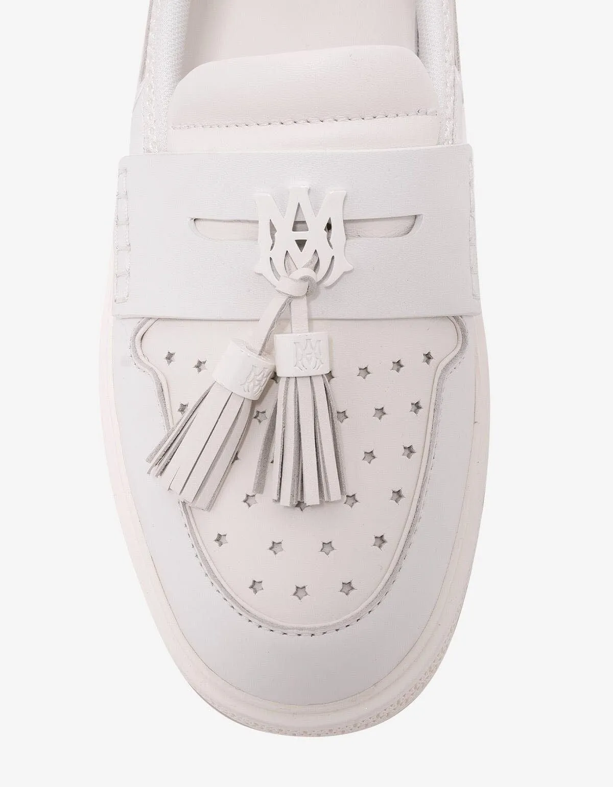 Amiri White MA Tassel Hybrid Loafers