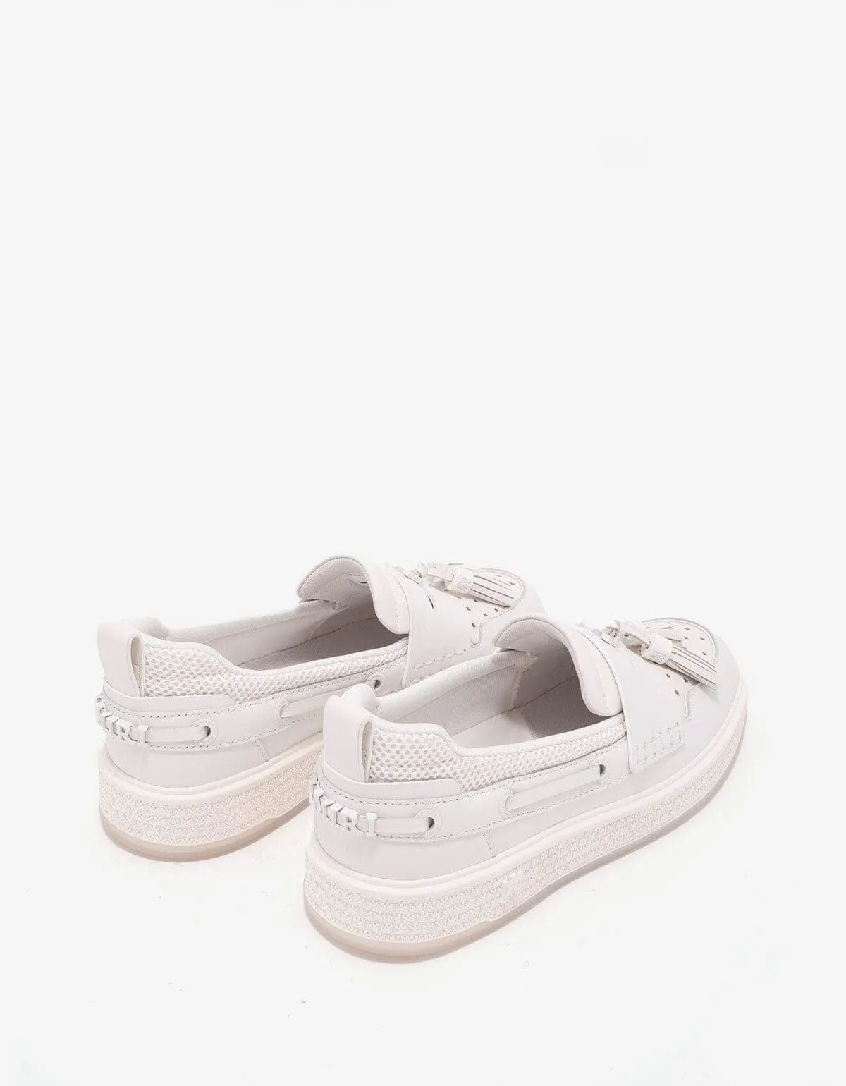 Amiri White MA Tassel Hybrid Loafers