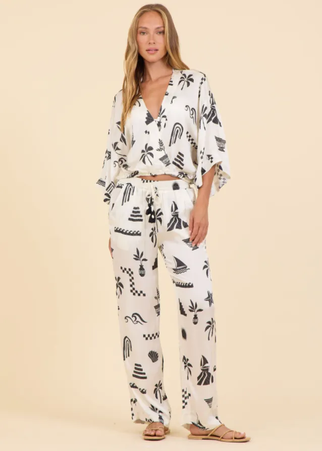 Beach Vibe Satin Crop Top