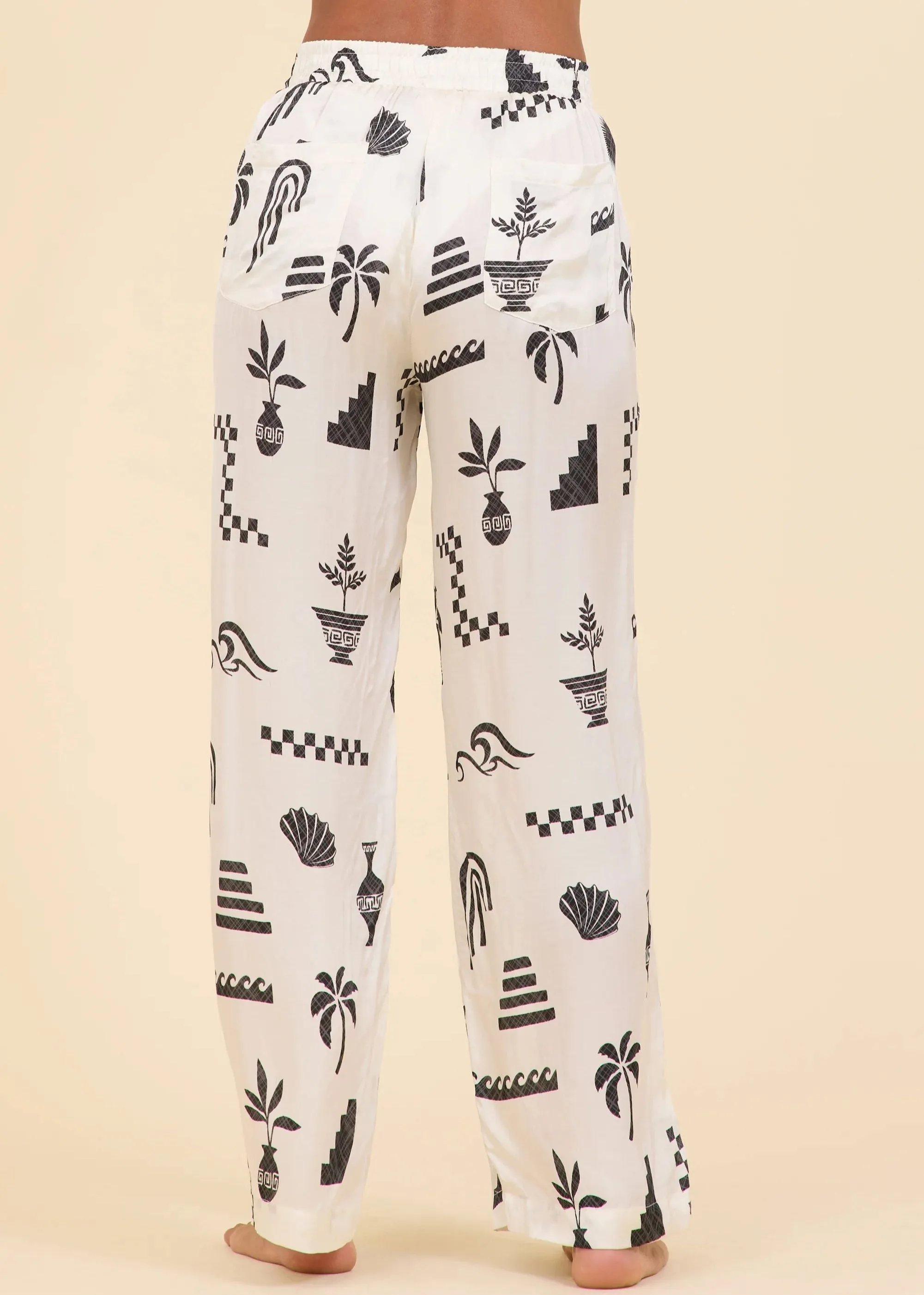 Beach Vibe Satin Wide Leg Pant