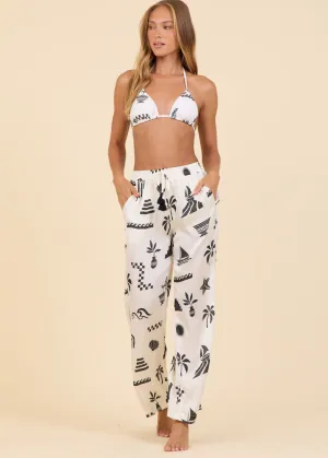 Beach Vibe Satin Wide Leg Pant