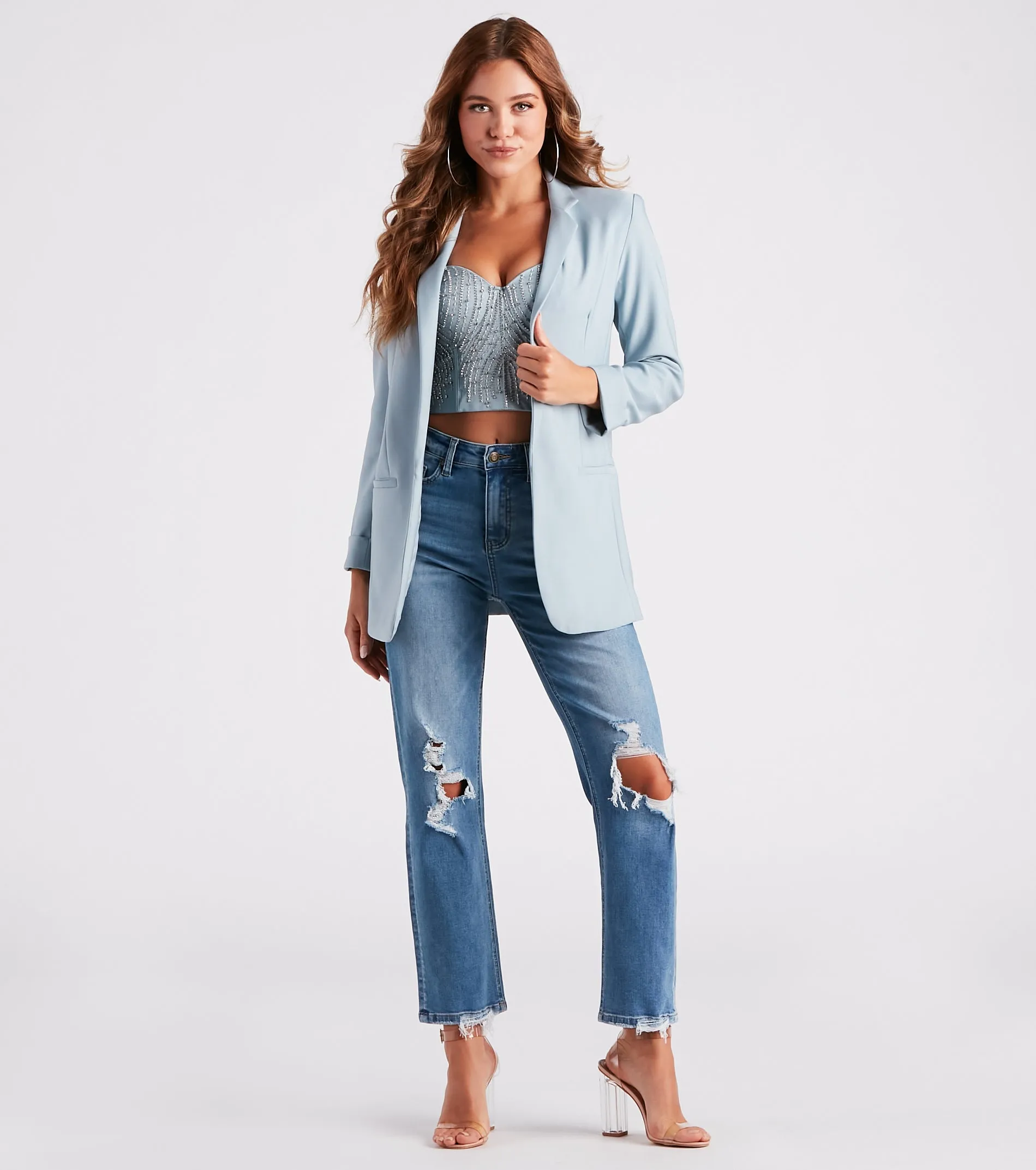Best In Office Woven Boyfriend Blazer