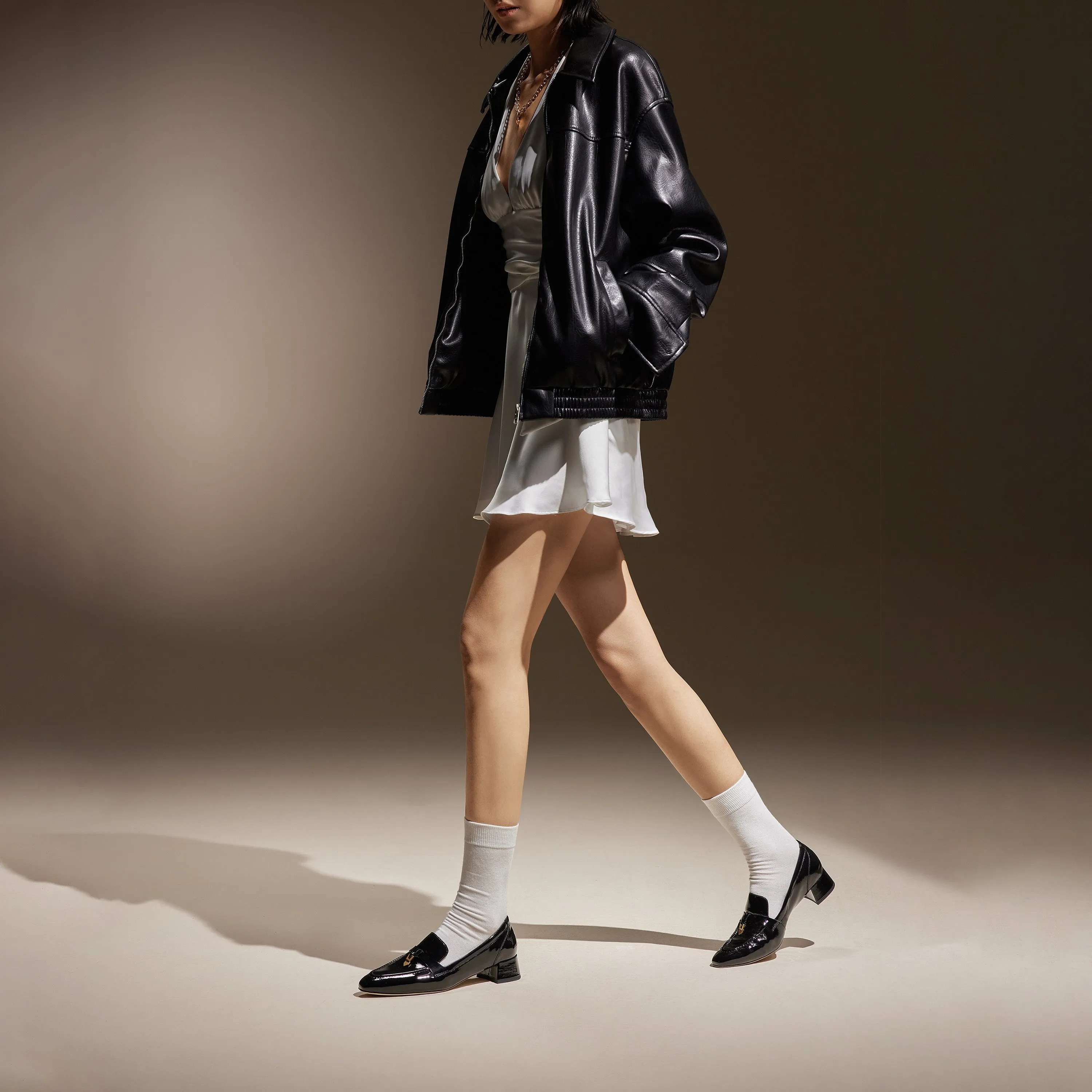 Black Classic Signature Patent Loafers