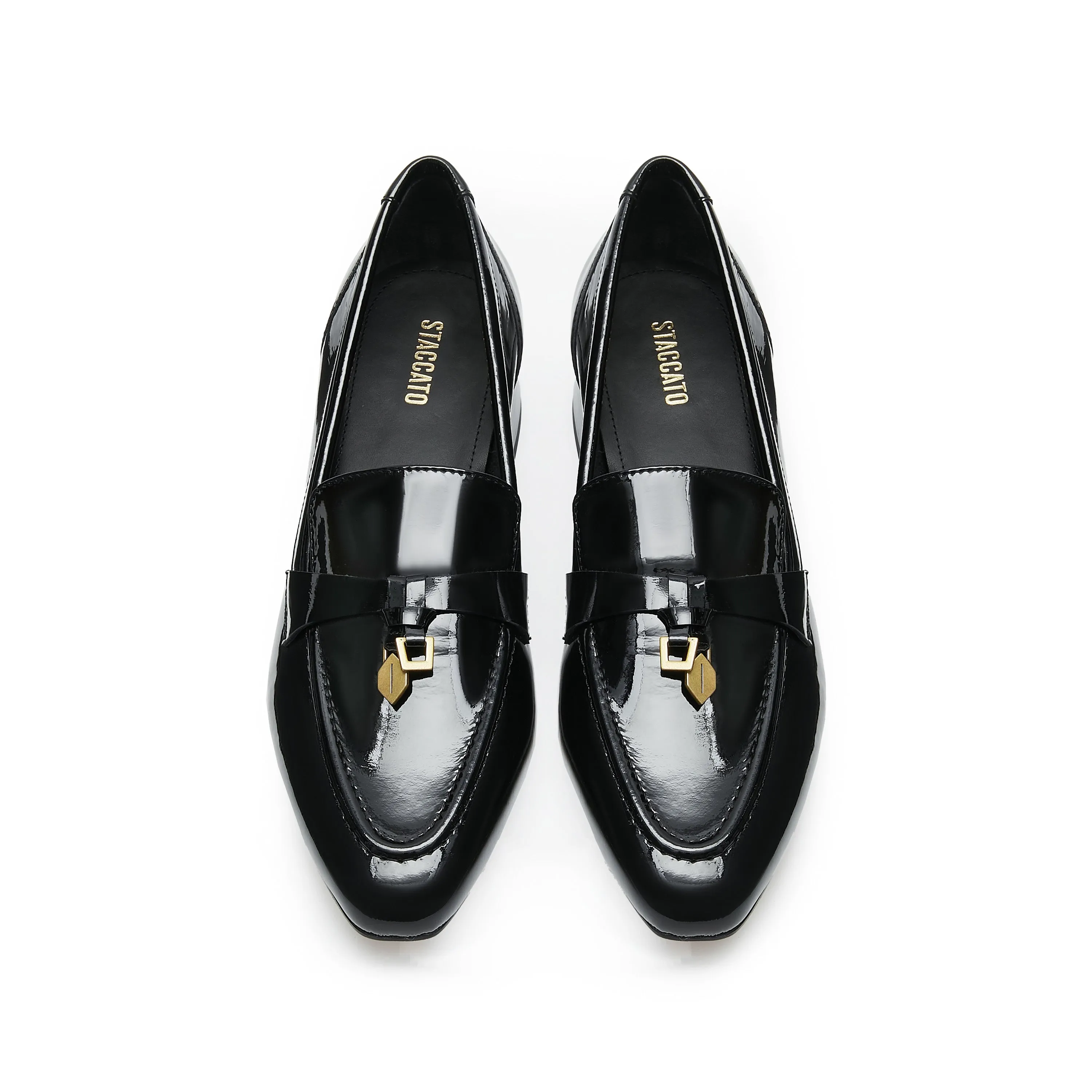 Black Classic Signature Patent Loafers