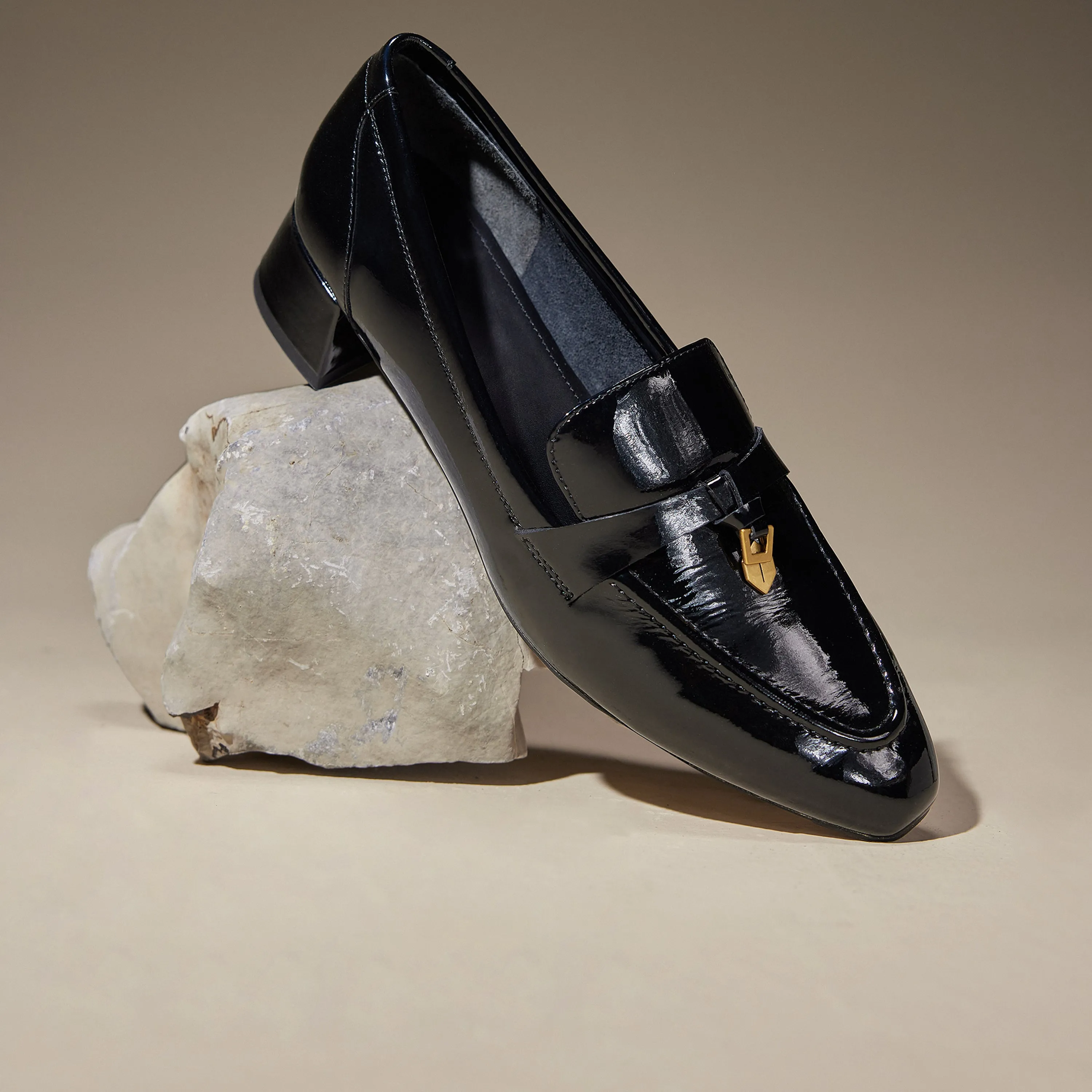 Black Classic Signature Patent Loafers