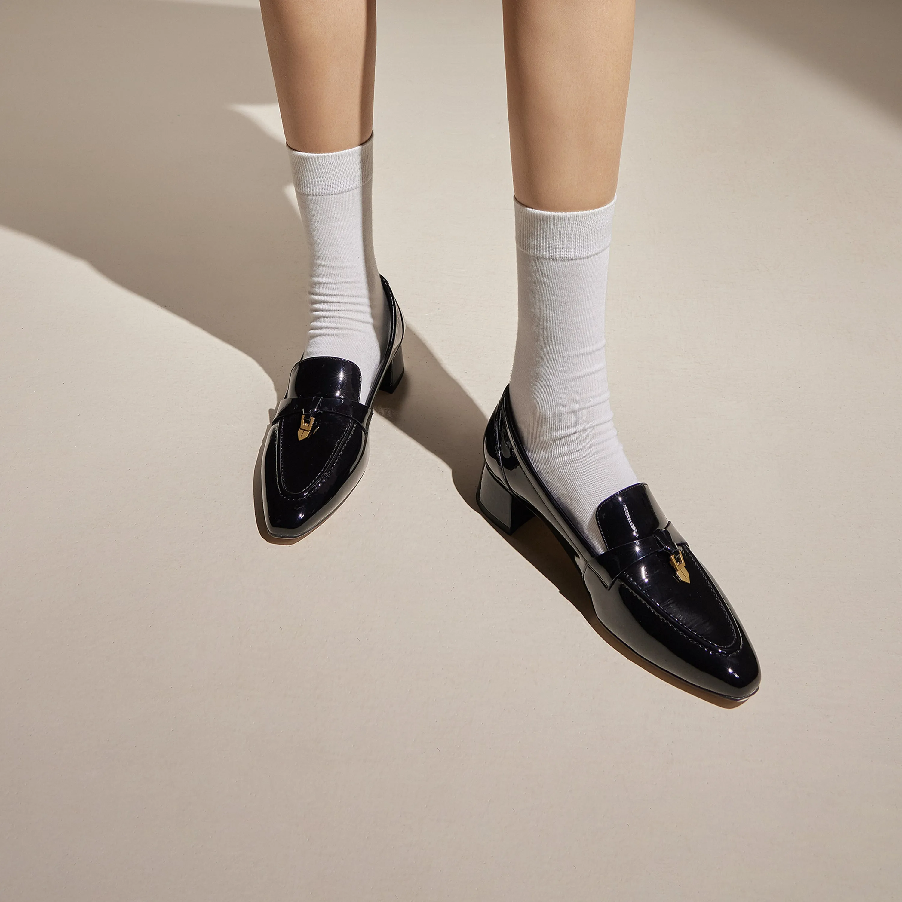 Black Classic Signature Patent Loafers