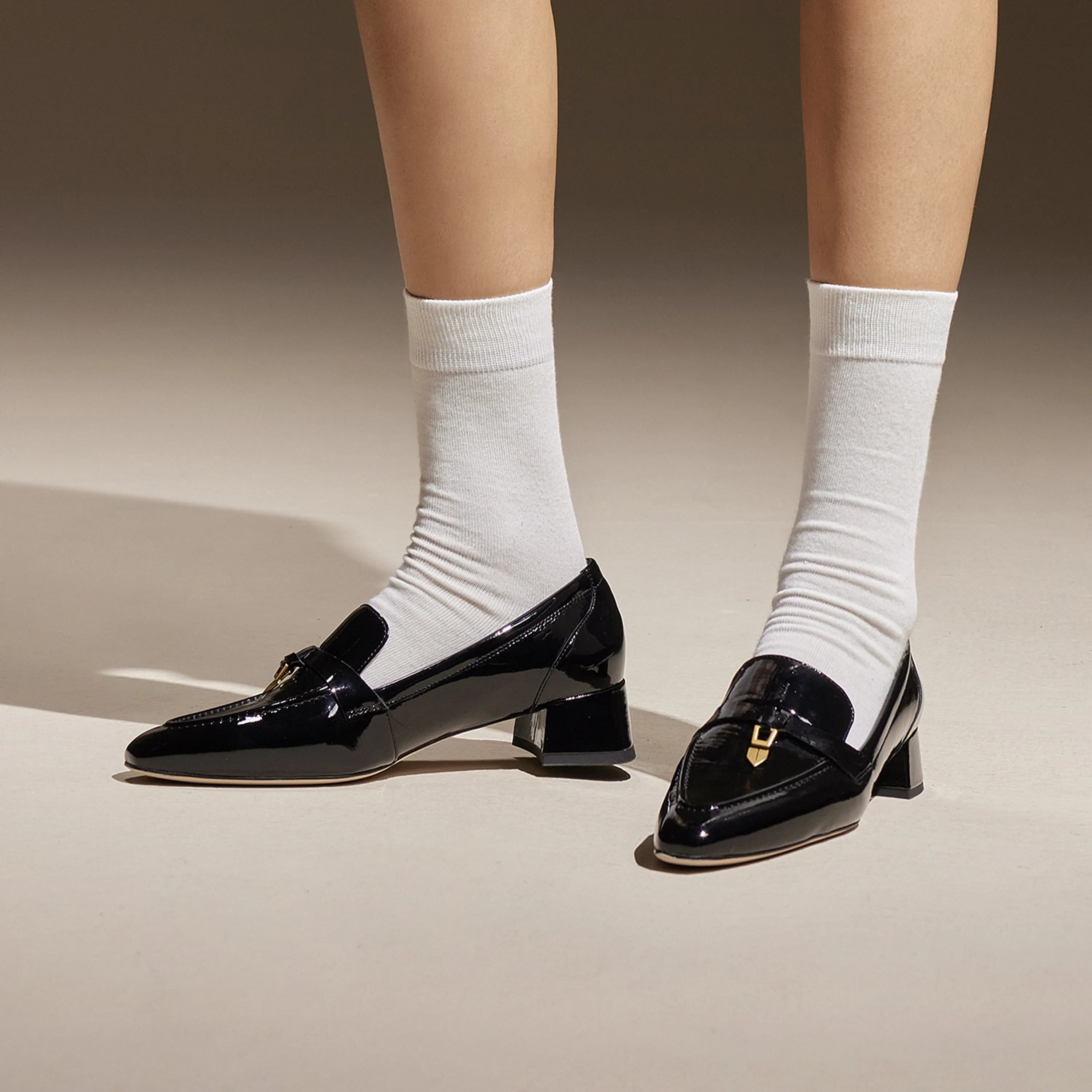 Black Classic Signature Patent Loafers