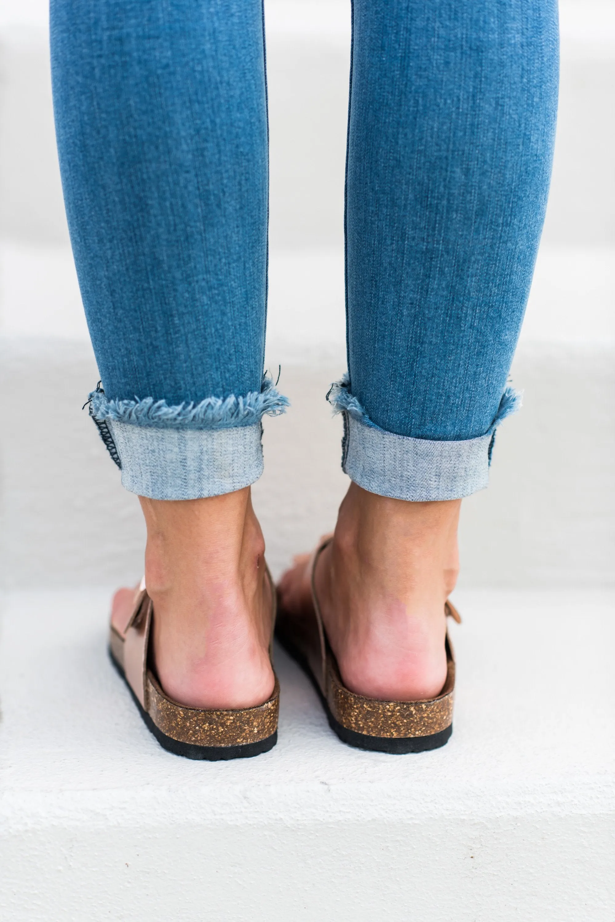 Braided Bliss Sandals, Rose Gold