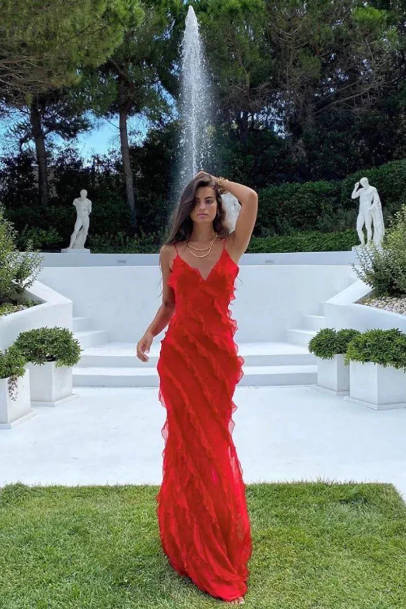 Cecelia Dress - red