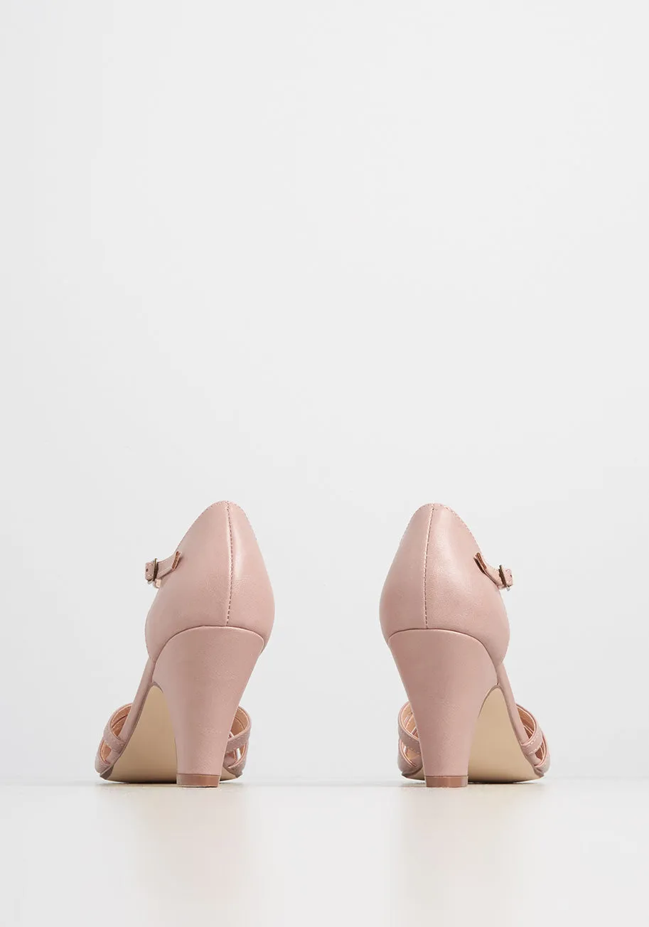 Chelsea Crew There Chic Goes T-Strap Heel in Mauve