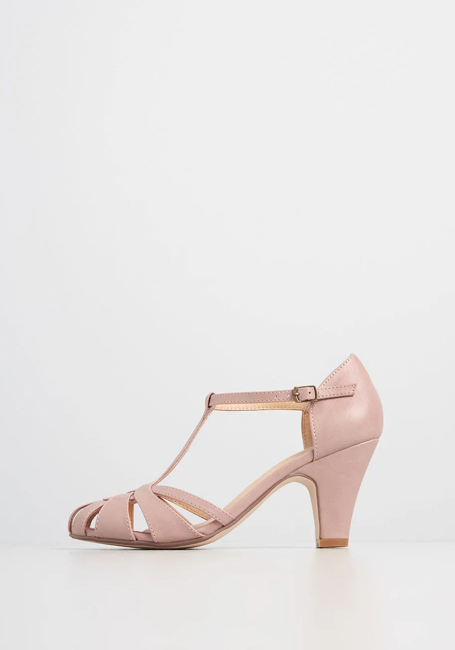 Chelsea Crew There Chic Goes T-Strap Heel in Mauve
