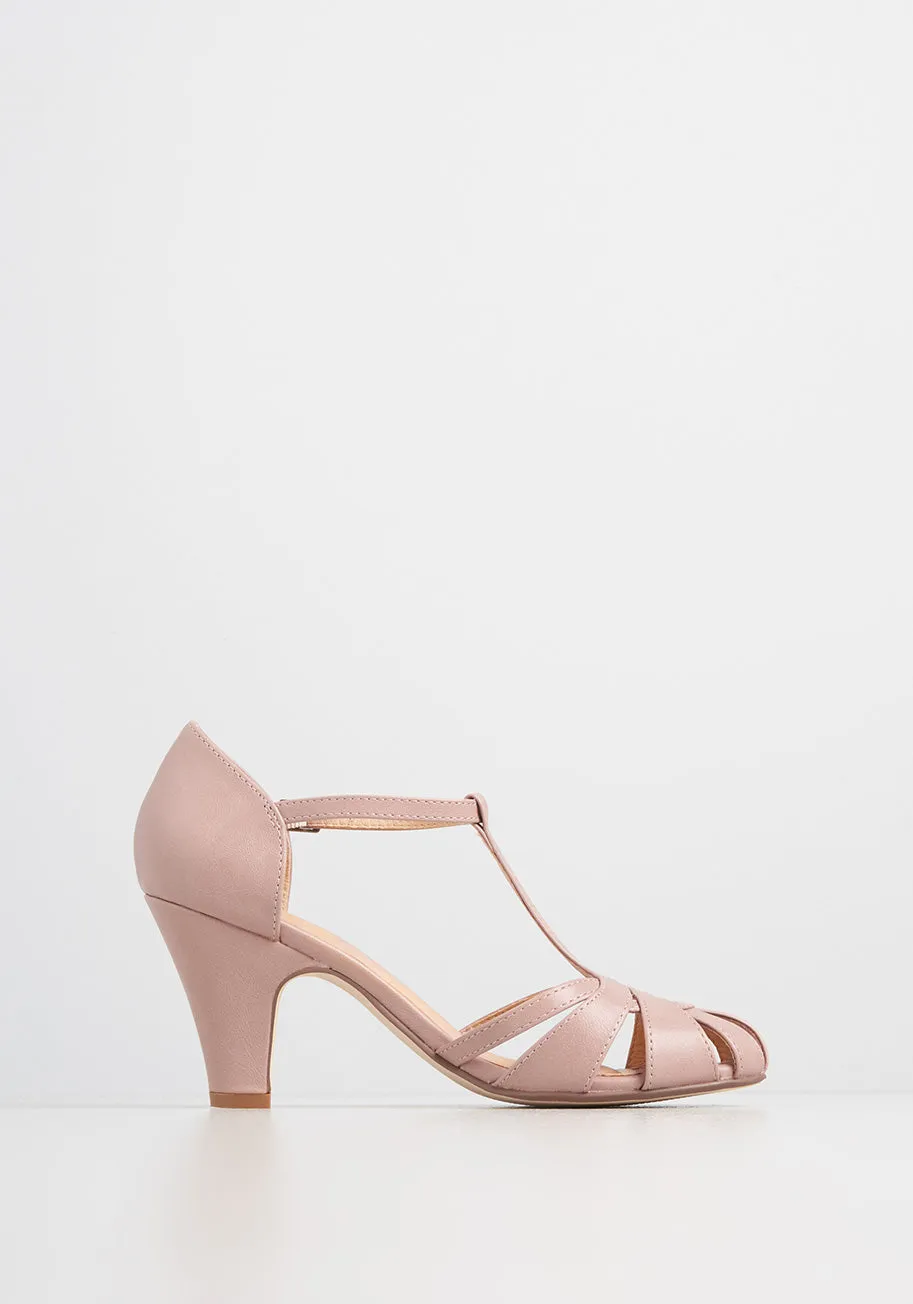 Chelsea Crew There Chic Goes T-Strap Heel in Mauve