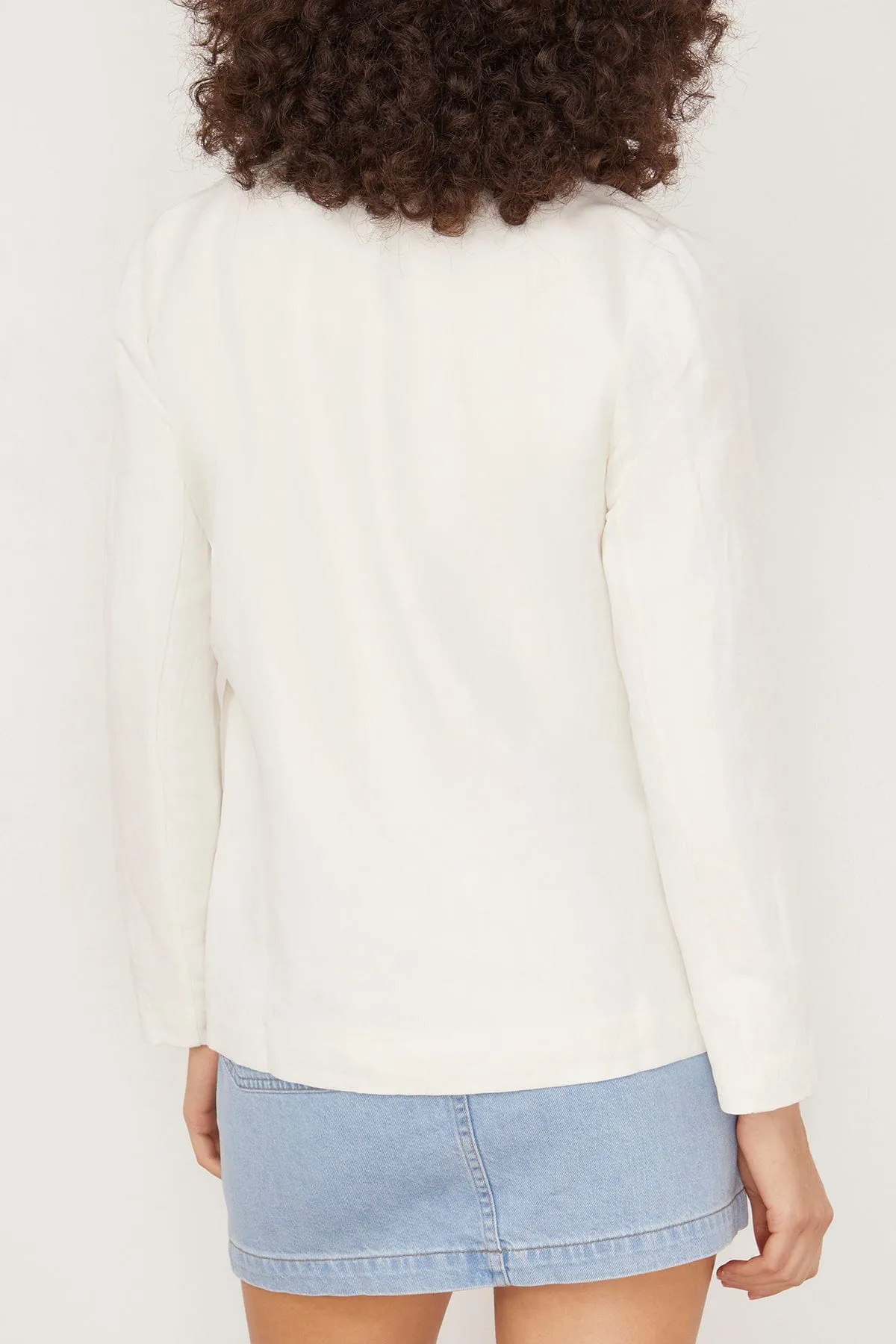Clarissa Blazer in Washed White