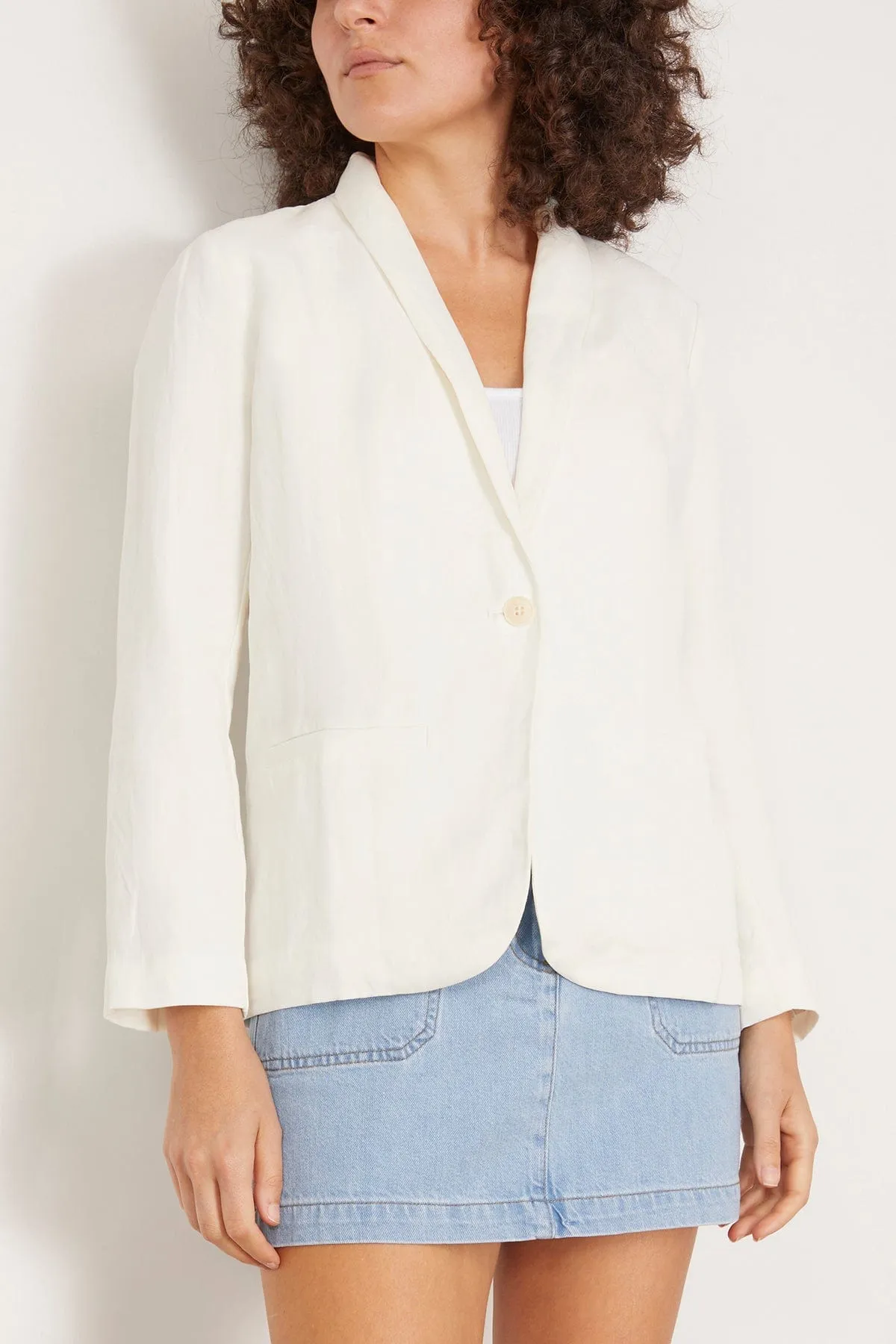 Clarissa Blazer in Washed White