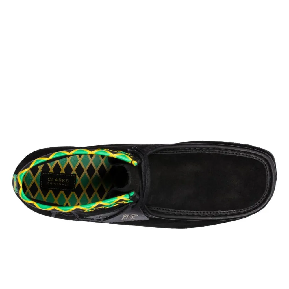 Clarks Originals Wallabee Boot Jamaican Bee Men's Black Multi Suede 26160552
