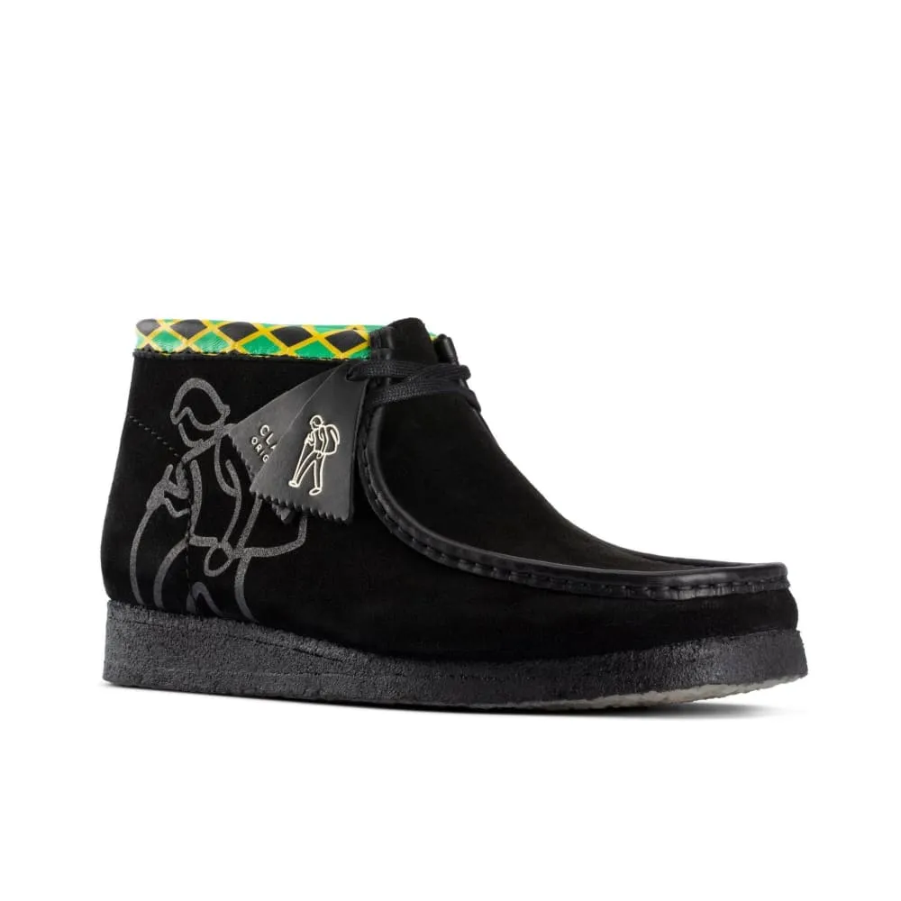 Clarks Originals Wallabee Boot Jamaican Bee Men's Black Multi Suede 26160552