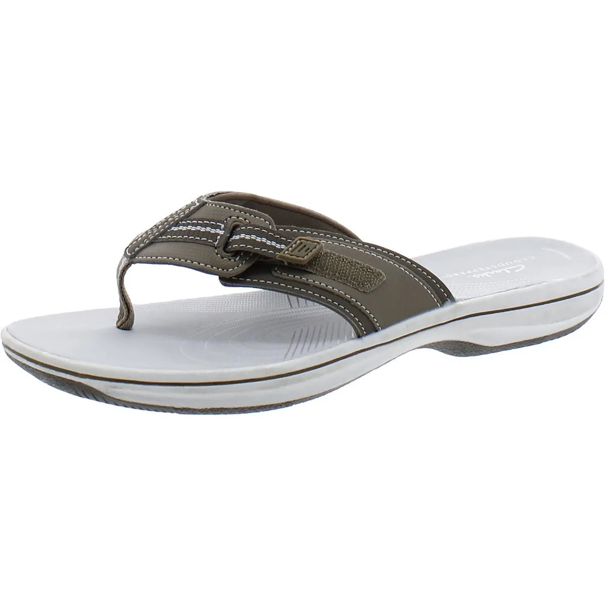 Cloudsteppers by Clarks Womens Brinkley Jazz Thong Slip On Flip-Flops