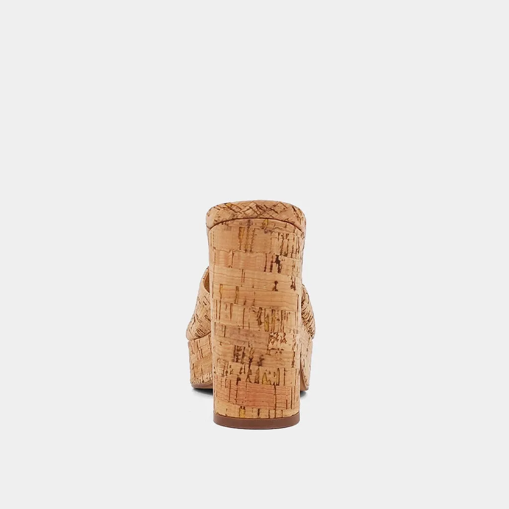 Cork Chunky Heel Esther Sandal