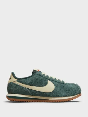 Cortez Vintage Suede Sneakers in Vintage Green, Gum Medium Brown and Muslin