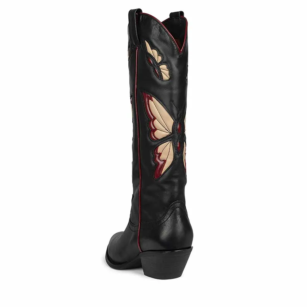 Cowboy Fashion Comfy Women Knee-high Boots With Butterfly Shoes