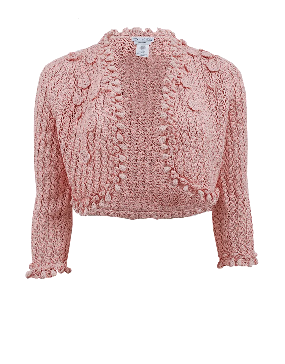 Crochet Cardigan with Flower