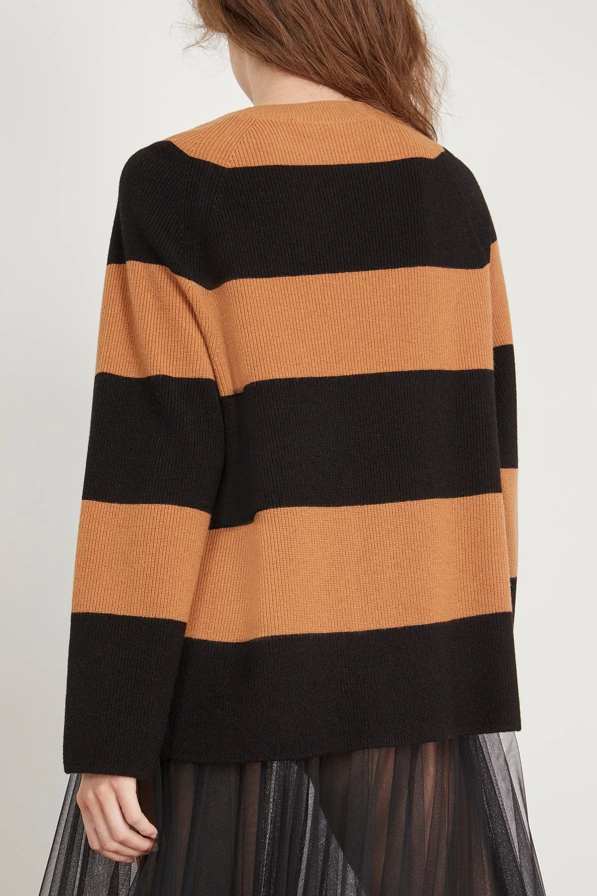 Dania Sweater in Cannelle/Noir