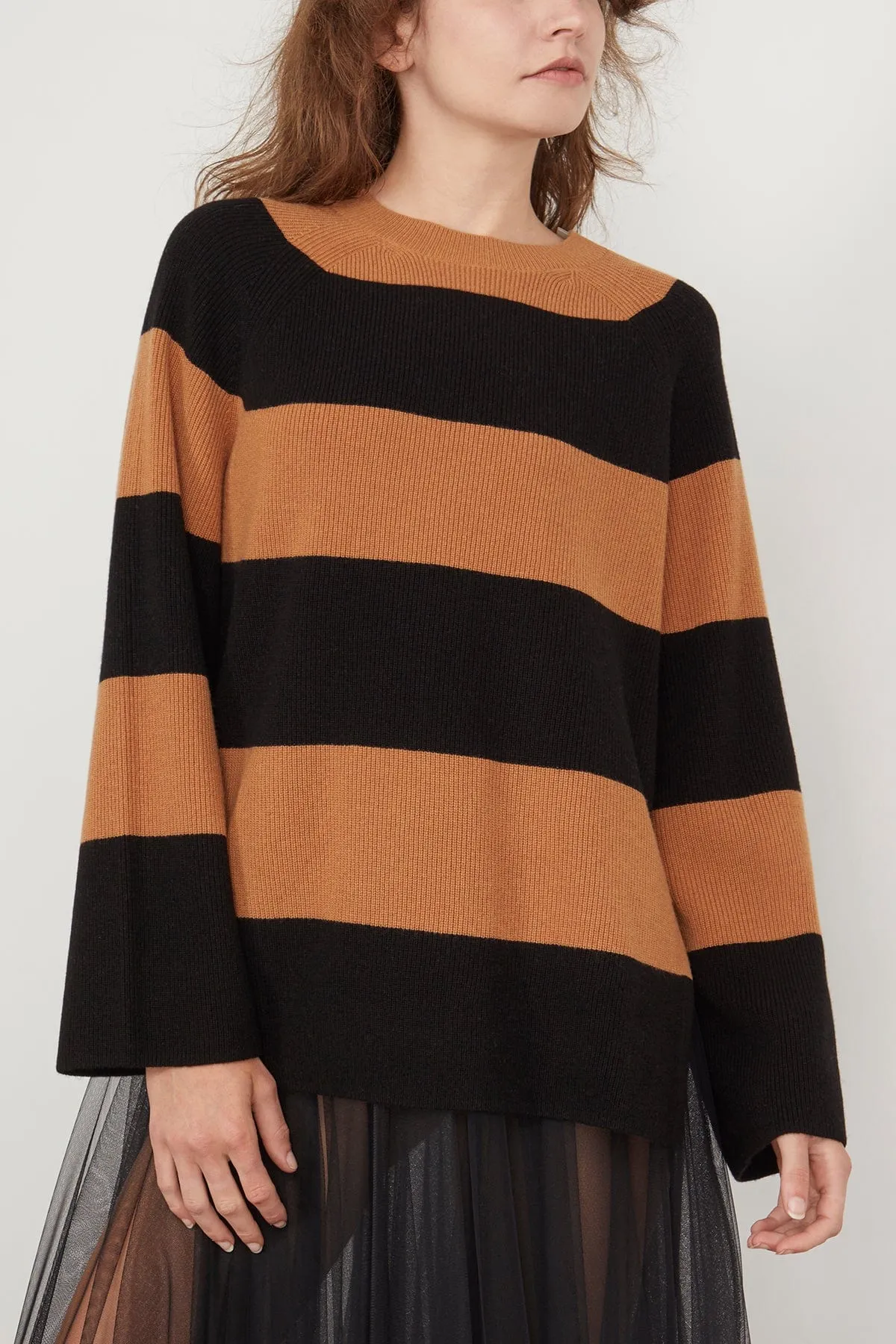 Dania Sweater in Cannelle/Noir