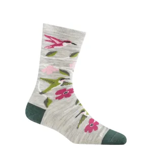 Darn Tough Women's Birds of a Feather Crew Lightweight Lifestyle Sock in Ash