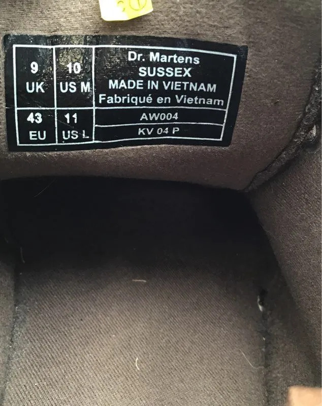Dr. Martens Men's Sussex Brown Round Toe Lace-Up Ankle Chukka Boots - Size 10