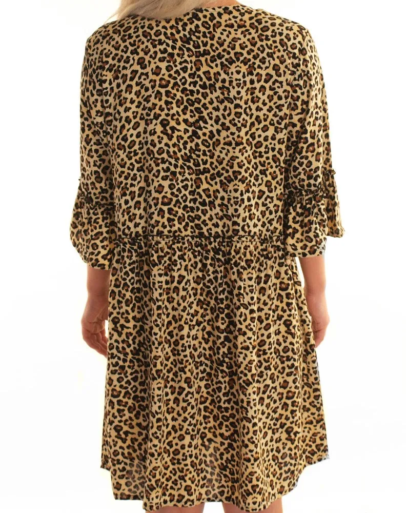 Freez Babydoll Animal Print Dress