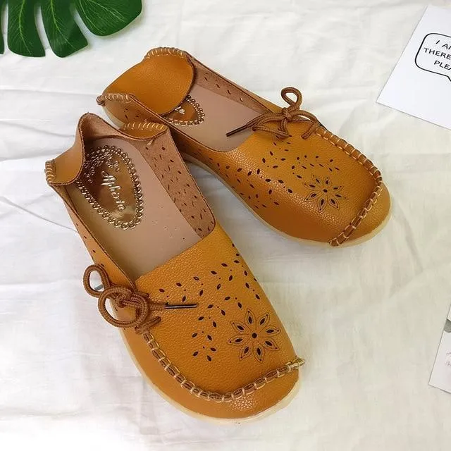 Genuine Leather Shoes Woman Loafers