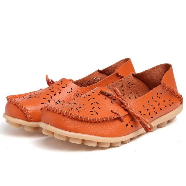 Genuine Leather Shoes Woman Loafers