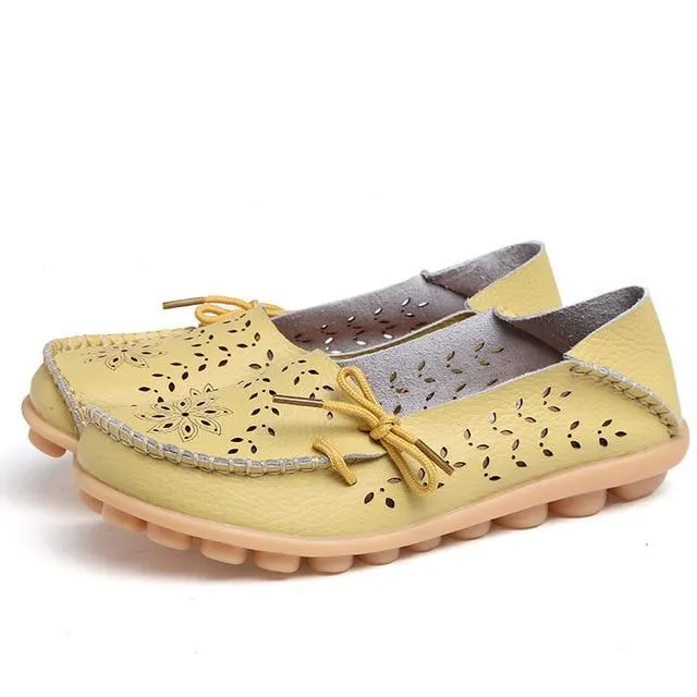 Genuine Leather Shoes Woman Loafers