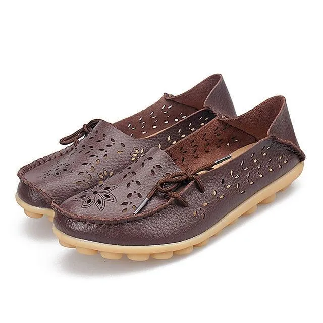 Genuine Leather Shoes Woman Loafers