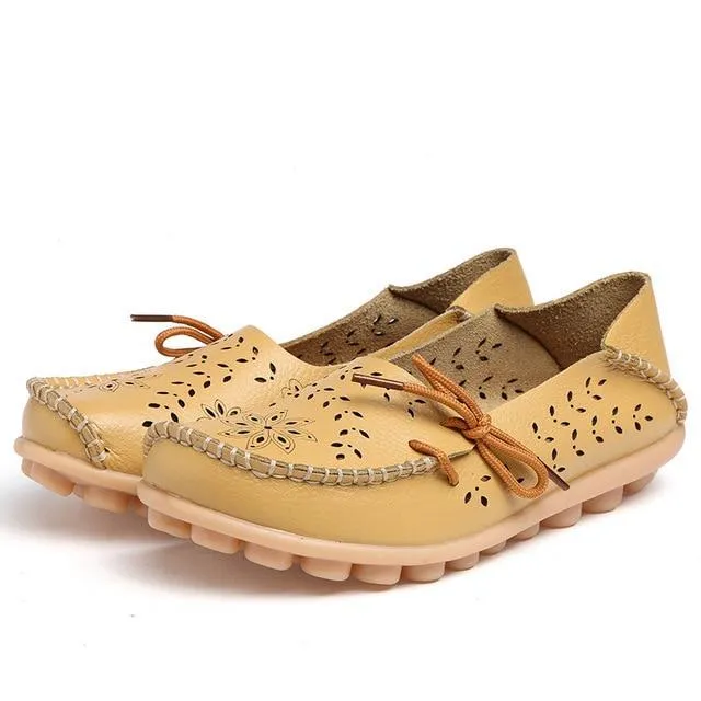 Genuine Leather Shoes Woman Loafers