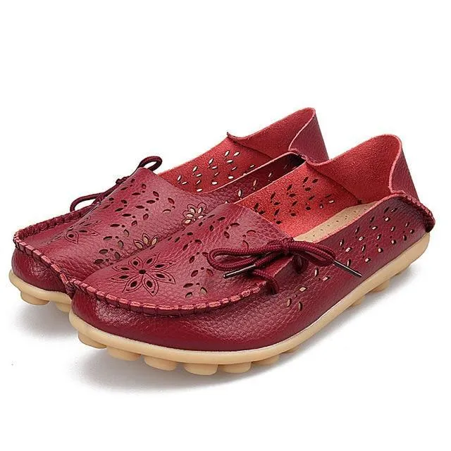 Genuine Leather Shoes Woman Loafers