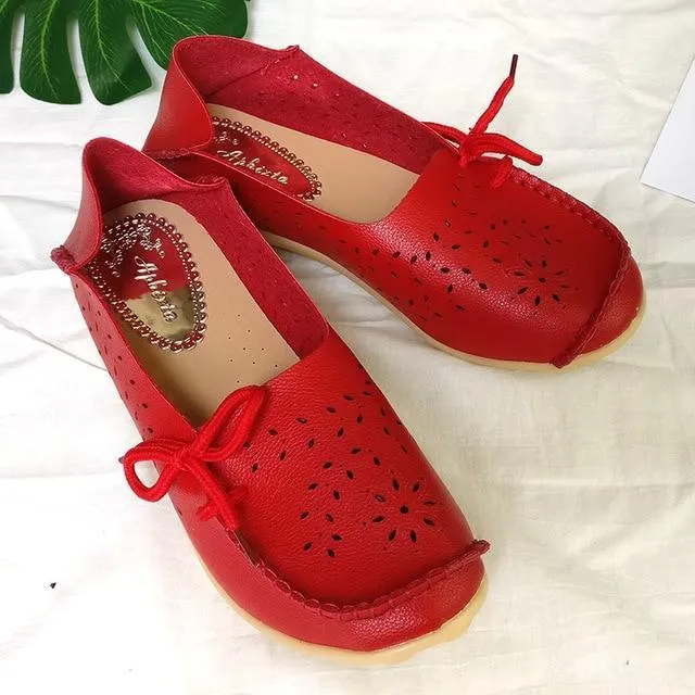 Genuine Leather Shoes Woman Loafers