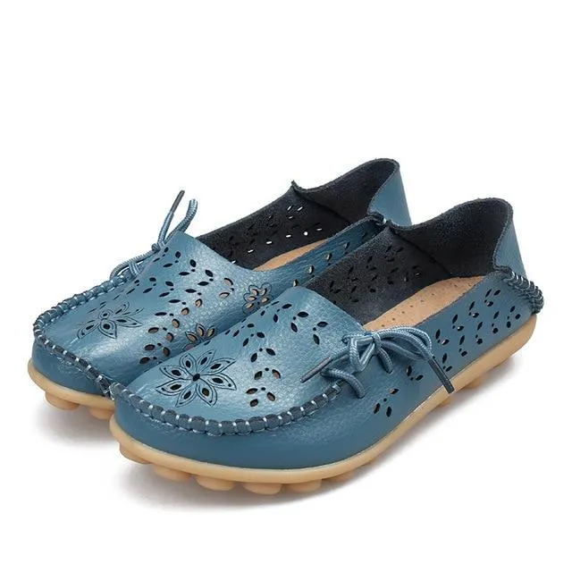 Genuine Leather Shoes Woman Loafers
