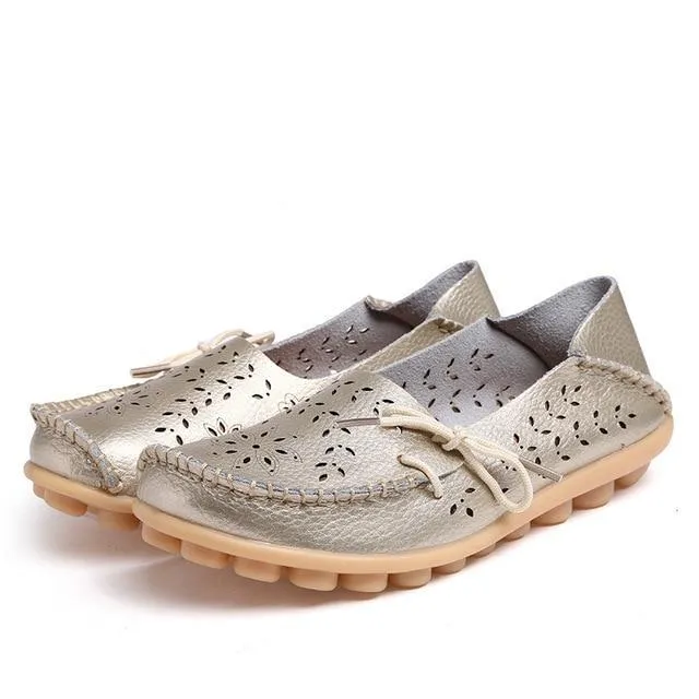 Genuine Leather Shoes Woman Loafers