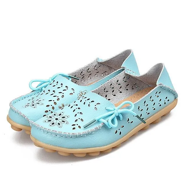 Genuine Leather Shoes Woman Loafers