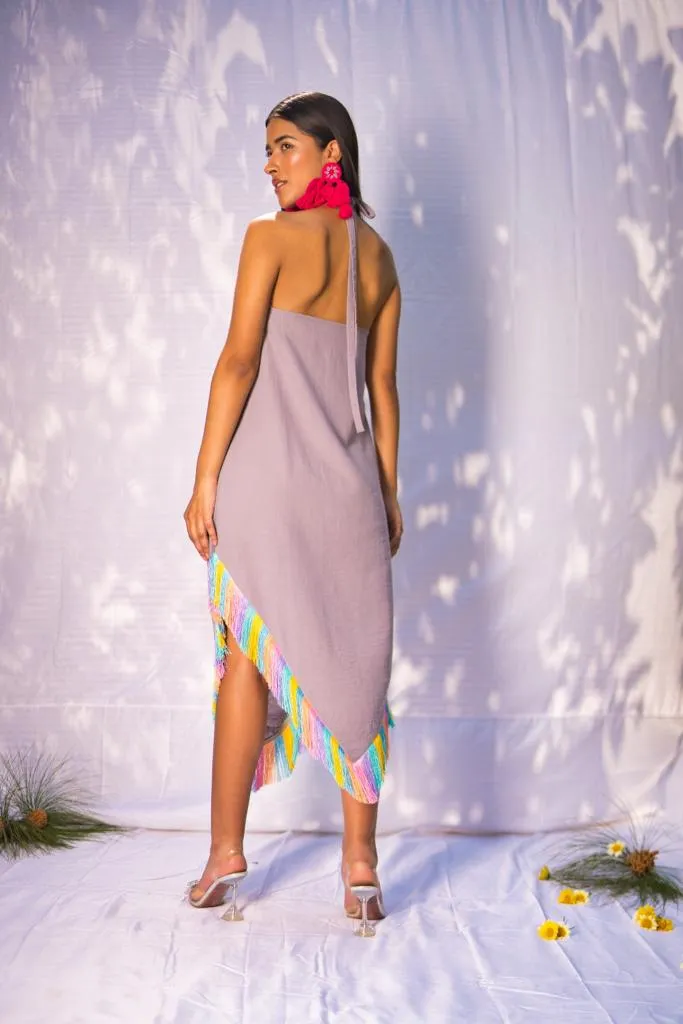 Halter Fringe Dress