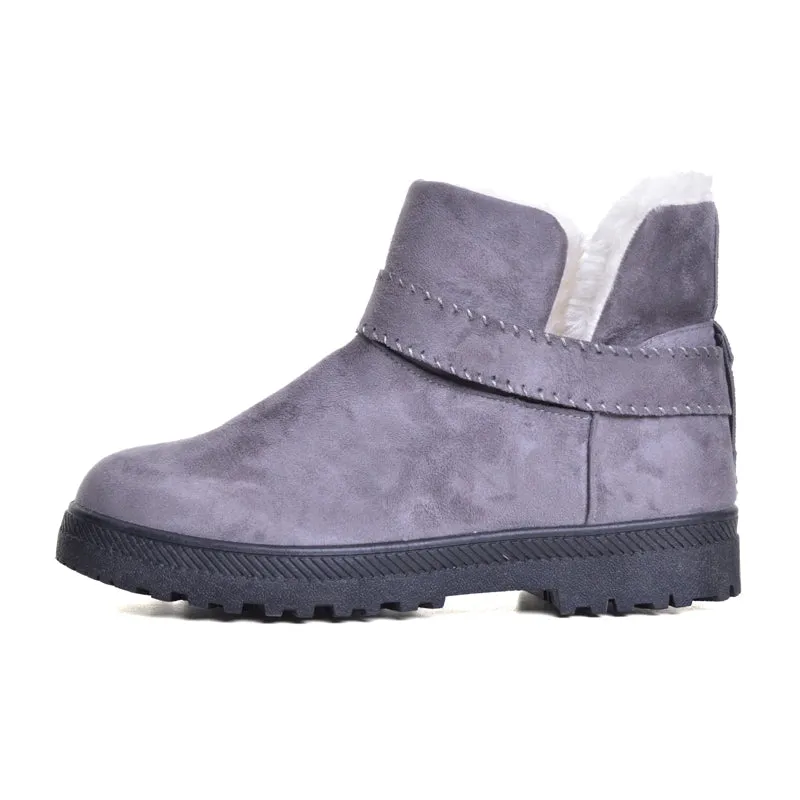 HEE GRAND Ankle Boots Faux Suede with Platform