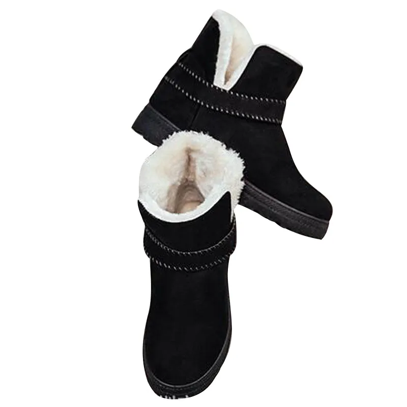 HEE GRAND Ankle Boots Faux Suede with Platform
