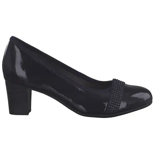 Jana Court Shoe 22464 NAVY PATENT