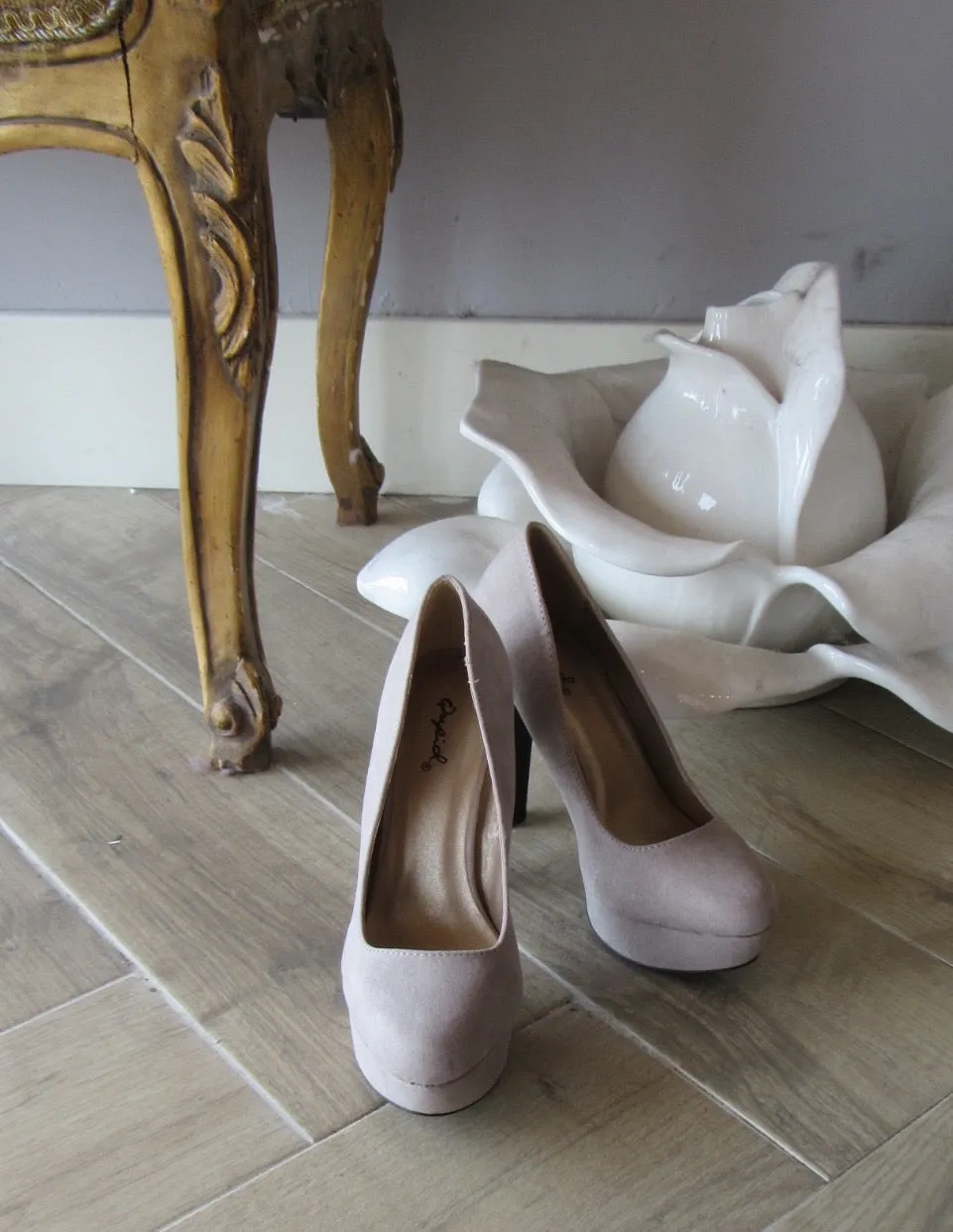 JESSICA Platform RoundToe Pumps Shoes