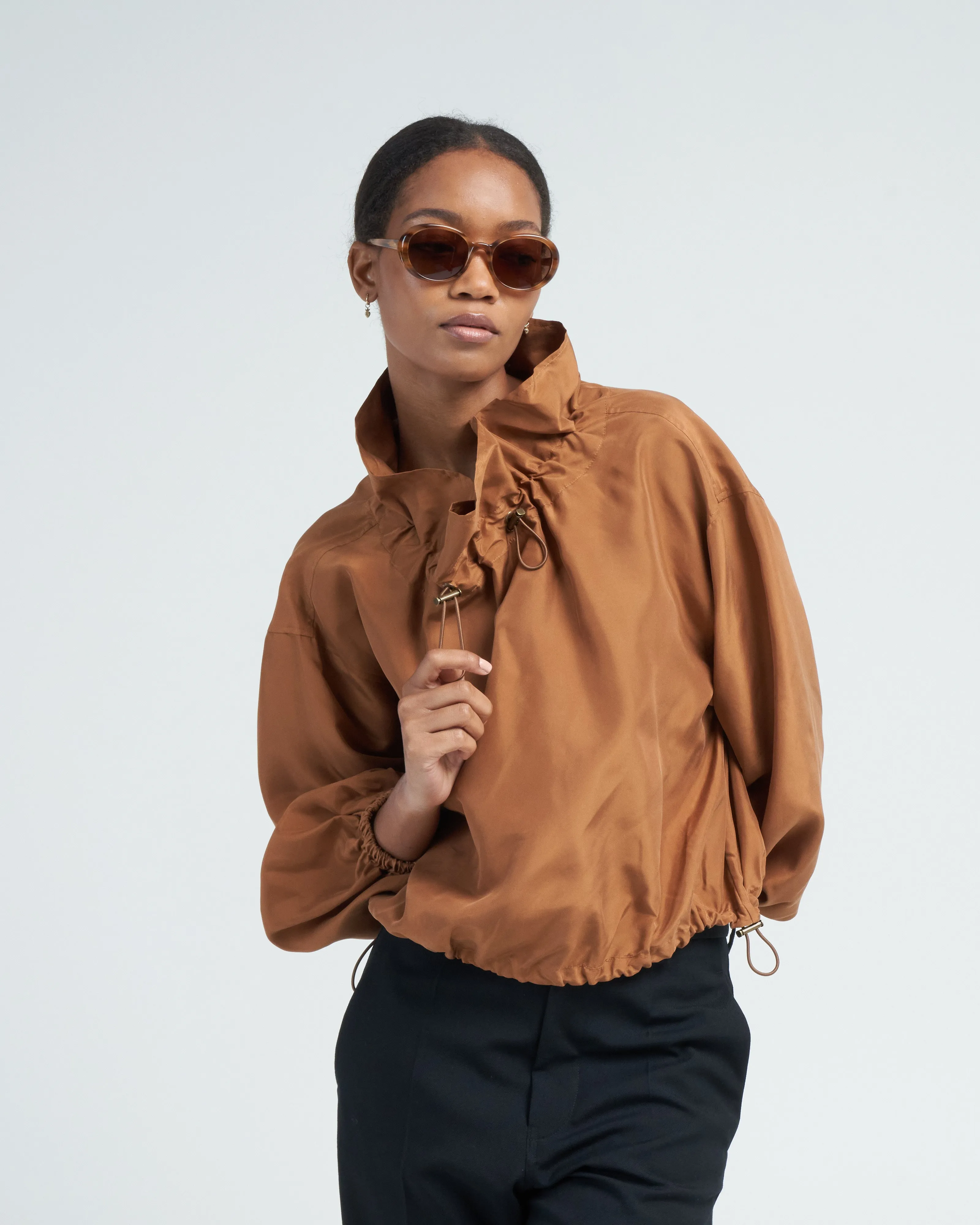 kamara blouse - chestnut