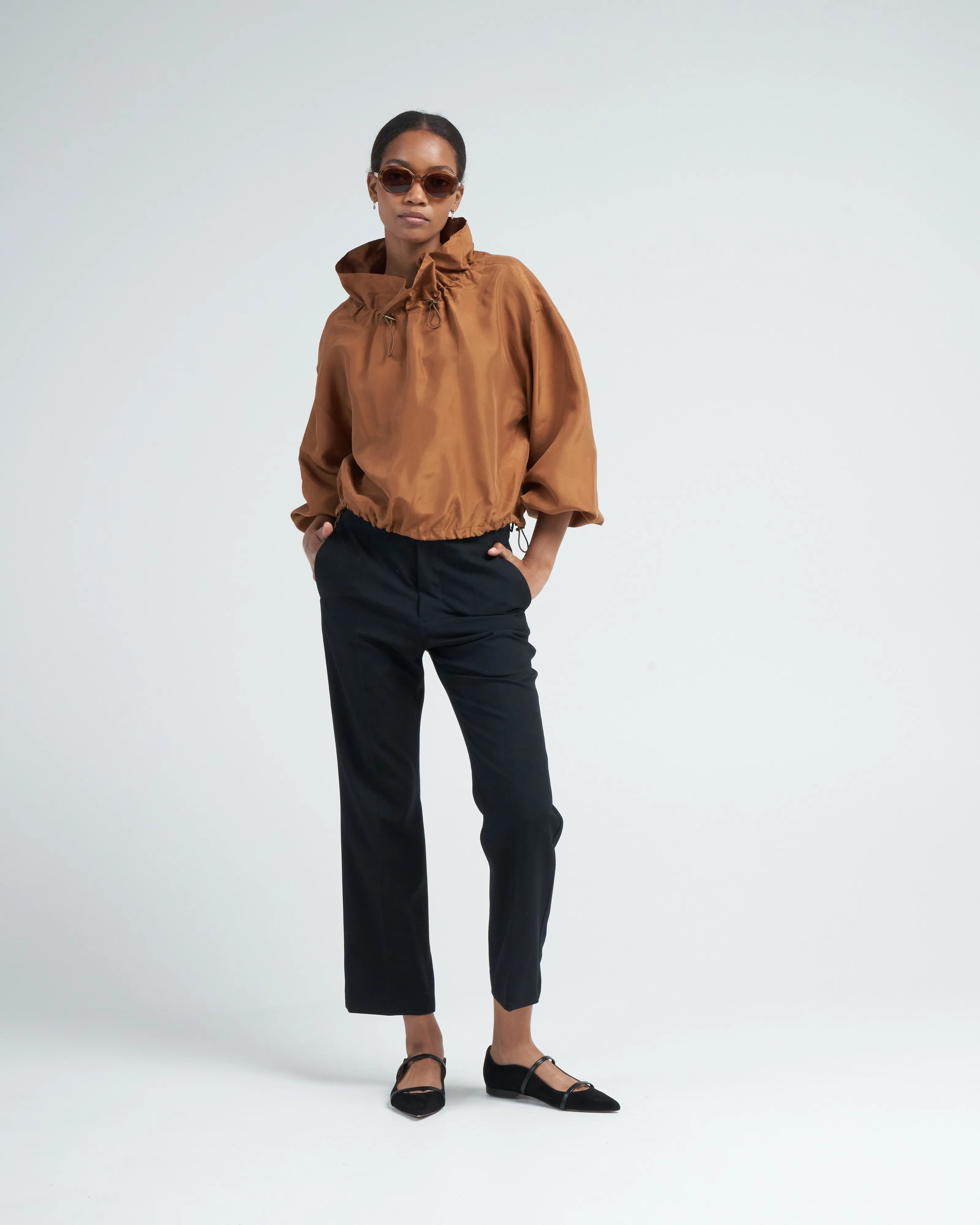 kamara blouse - chestnut