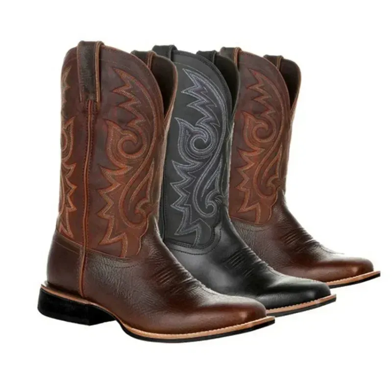 Mid Calf Western Cowboy Boots