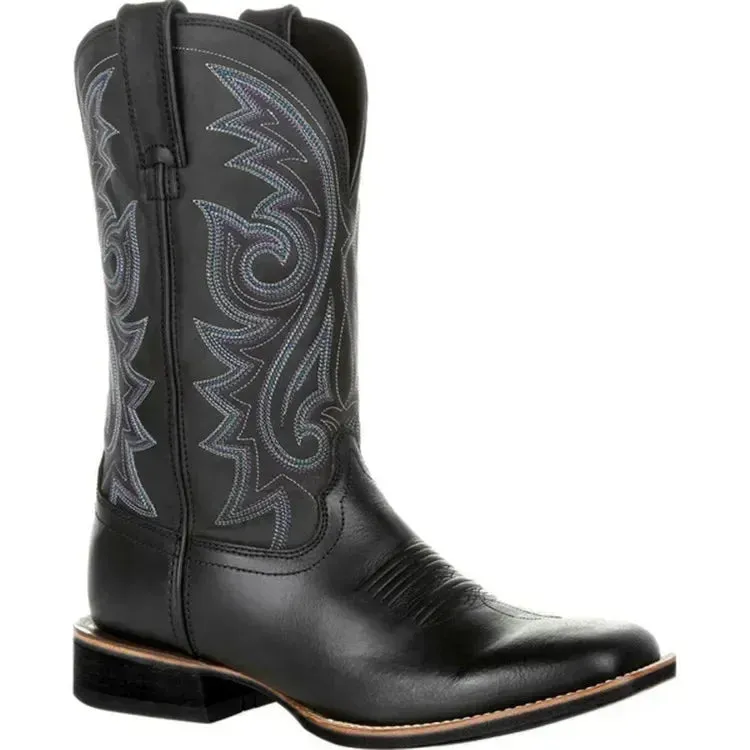 Mid Calf Western Cowboy Boots